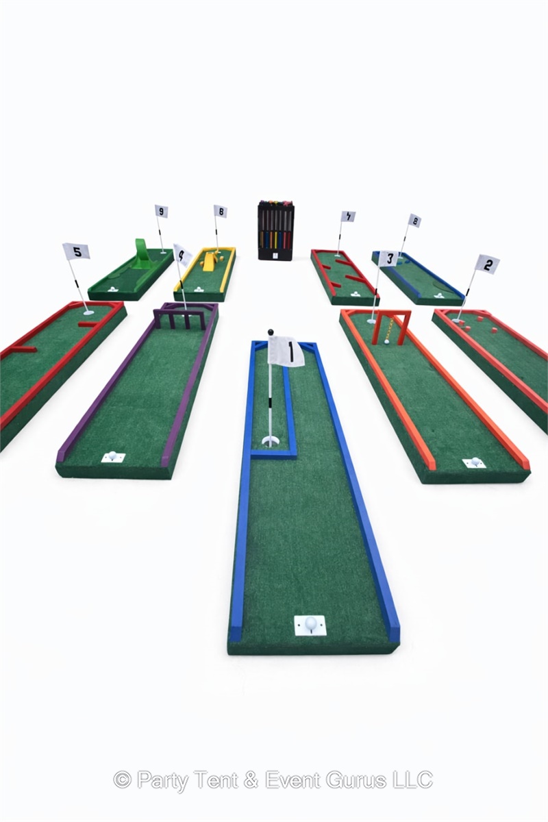 Led 9-Hole Mini Golf Course Set - Rent in Houston and Surrounding Areas ...